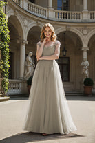 Timeless Bridesmaid Dress - Elegant Boat Neck Design TFB8066