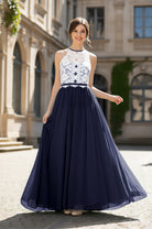 Chic Bridesmaid Dress - Lace Bodice Gown TFB8063
