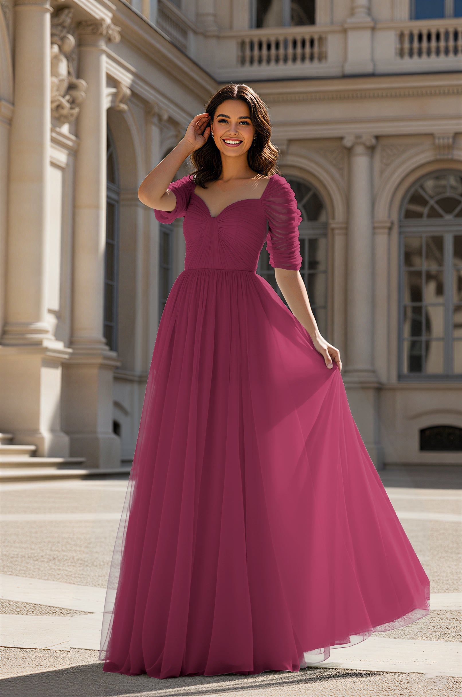 Charming Bridesmaid Gown - Sleeveless Sweetheart Style TFB8071