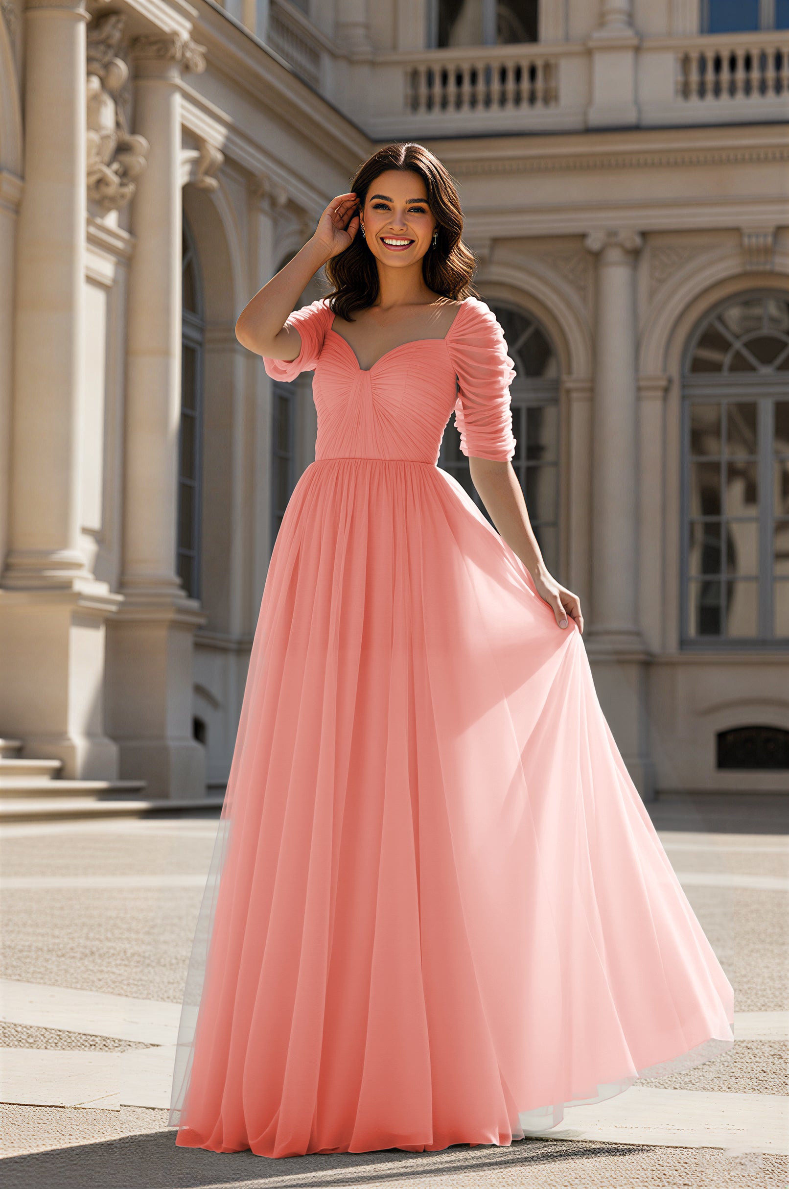 Charming Bridesmaid Gown - Sleeveless Sweetheart Style TFB8071