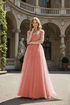 Timeless Bridesmaid Dress - Elegant Boat Neck Design TFB8066
