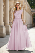 Elegant & Simple Bridesmaid Dress - Round Neck A-Line TFB8072