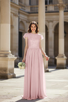 Sweetheart Neckline Bridesmaid Gown - Pleated Waist TFB8065