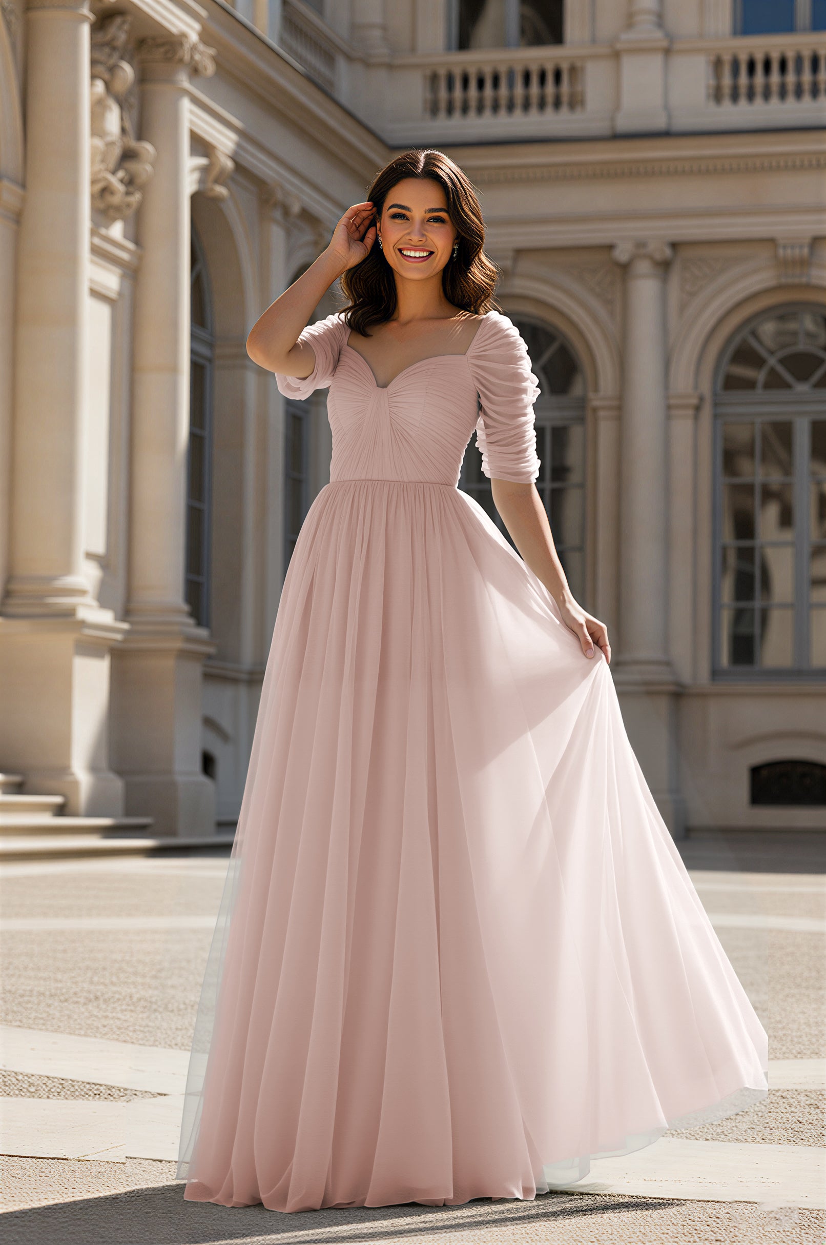 Charming Bridesmaid Gown - Sleeveless Sweetheart Style TFB8071