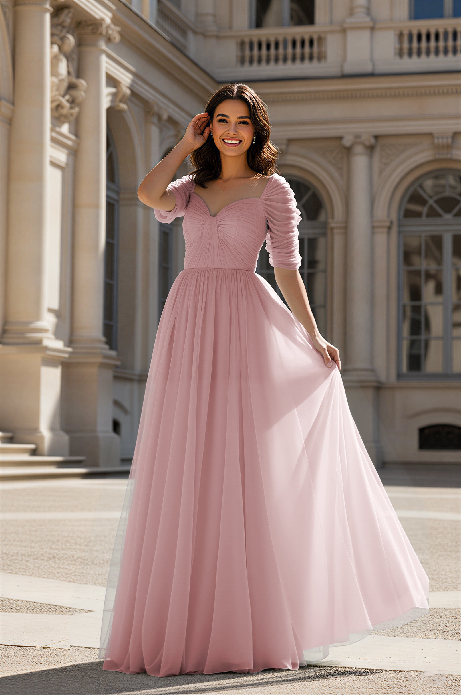 Charming Bridesmaid Gown - Sleeveless Sweetheart Style TFB8071