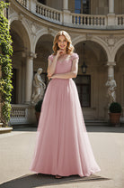 Timeless Bridesmaid Dress - Elegant Boat Neck Design TFB8066