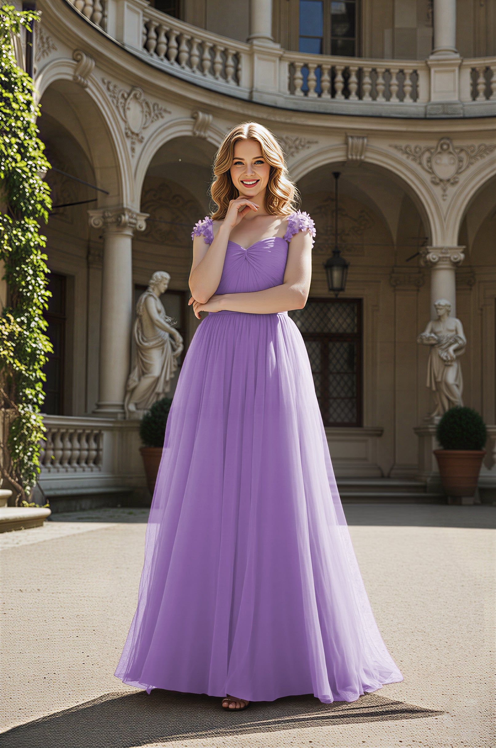 Timeless Bridesmaid Dress - Elegant Boat Neck Design TFB8066