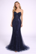 Beaded Mermaid Prom Dress with Corset Bodice and Lace-Up Back | TFB 8080 | blissfulprom