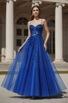 blue prom dress