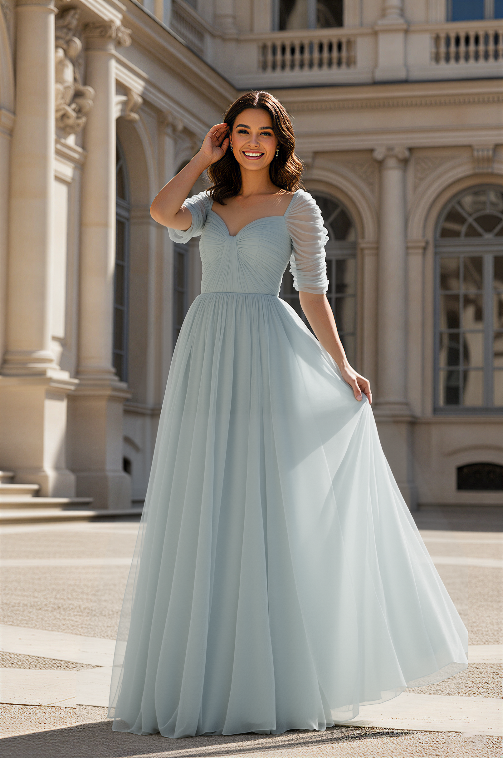 Charming Bridesmaid Gown - Sleeveless Sweetheart Style TFB8071