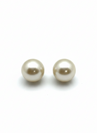 Champagne Cream Pearl Solitaire Stud Earrings - RM014 Champagne
