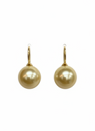 Simple Golden Pearl French Hook Drop Earrings - RM017