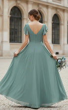 Romantic Sweetheart Bridesmaid Dress in Soft Chiffon TFB 8057 | blissfulprom