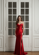 Satin Mermaid Prom Dress with Sweetheart Neckline 