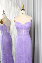 Sequin Lace Mermaid Prom Dress with Sheer Corset Bodice - TFB 8014 | blissfulprom