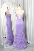 Sequin Lace Mermaid Prom Dress with Sheer Corset Bodice - TFB 8014 | blissfulprom