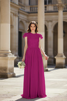Sweetheart Neckline Bridesmaid Gown - Pleated Waist TFB8065