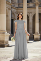 Sweetheart Neckline Bridesmaid Gown - Pleated Waist TFB8065