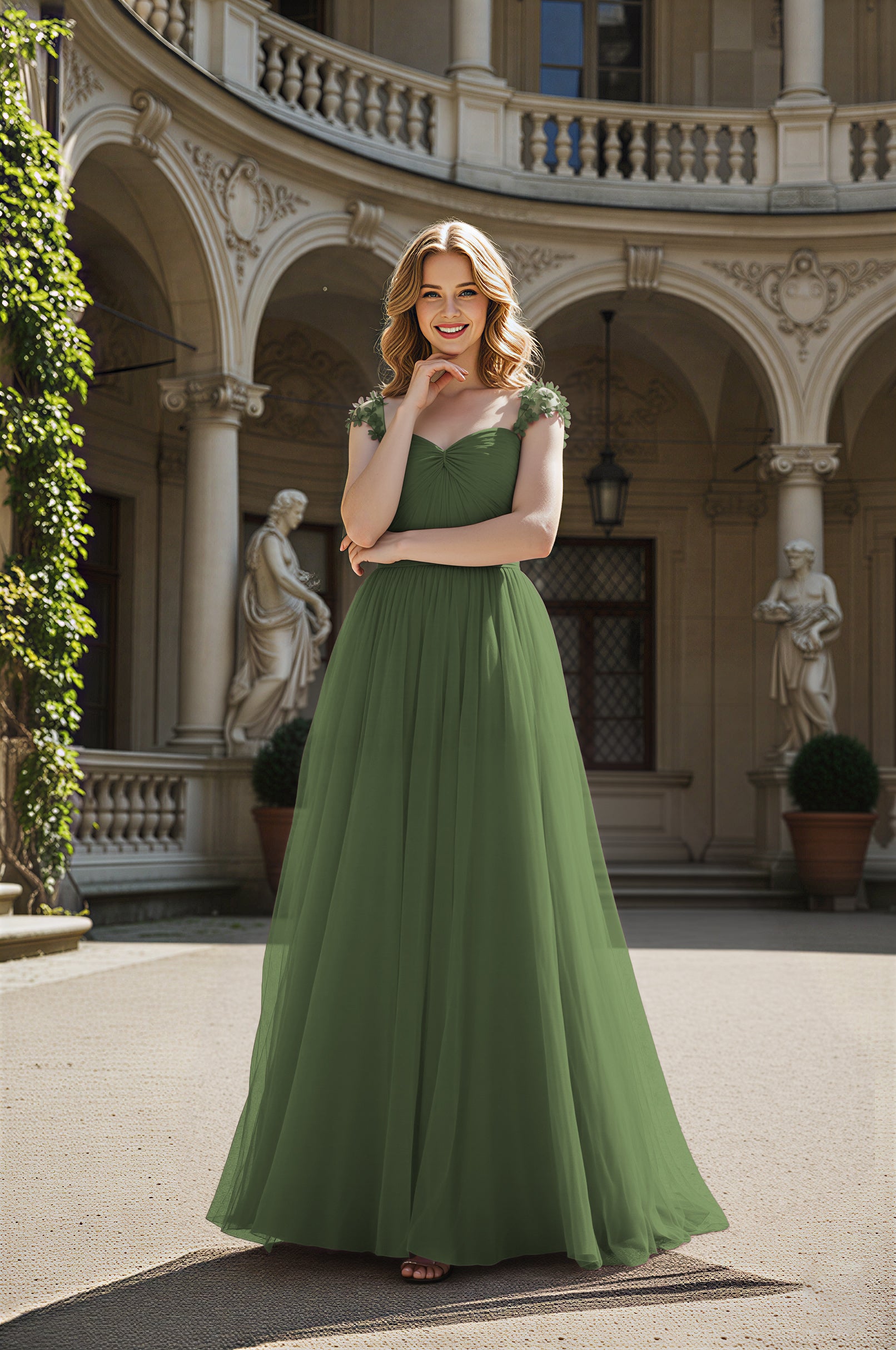 Timeless Bridesmaid Dress - Elegant Boat Neck Design TFB8066