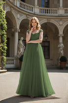 Timeless Bridesmaid Dress - Elegant Boat Neck Design TFB8066