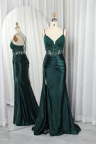 Sheer Lace Corset Satin Mermaid Prom Dress with Crisscross Back TFB 8020 | blissfulprom