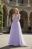 Timeless Bridesmaid Dress - Elegant Boat Neck Design TFB8066