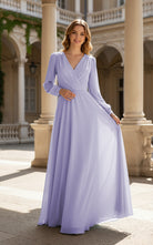 Romantic Bridesmaid Gown - Ruffled Sleeve Design TFB8068