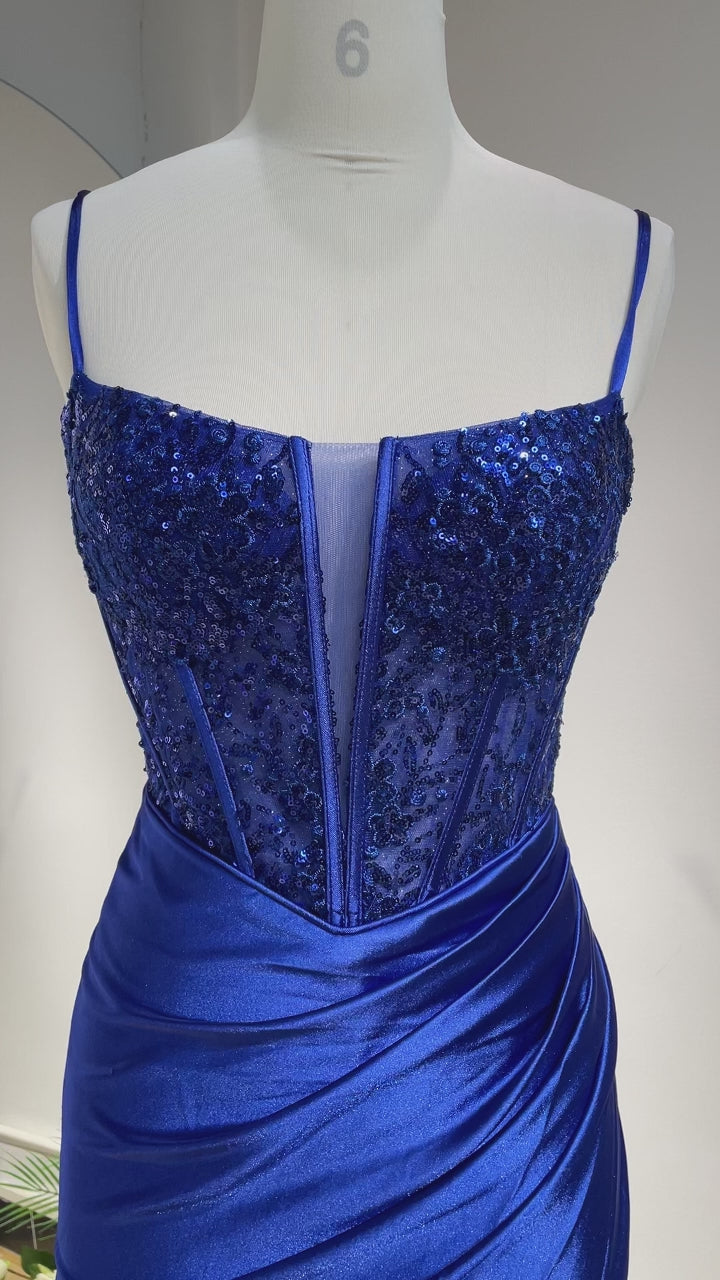 Royal Blue prom dress in blissfulprom