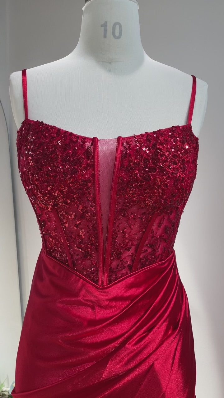 Red prom dress in blissfulprom